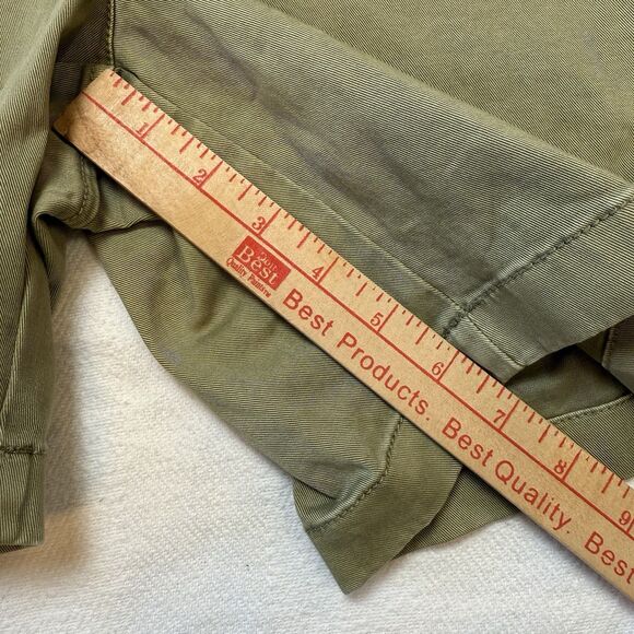 J. Crew Shorts Size 4 Mid Rise Chino Olive Green Cotton Blend 6.5" Stretch H5809 - Picture 12 of 13
